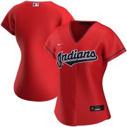 Wholesale Cheap Cleveland Indians Nike Women's Alternate 2020 MLB Team Jersey Red