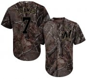 Wholesale Cheap Brewers #7 Eric Thames Camo Realtree Collection Cool Base Stitched MLB Jersey