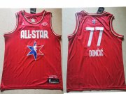 Wholesale Cheap Men's Dallas Mavericks #77 Luka Doncic Red Jordan Brand 2020 All-Star Game Swingman Stitched NBA Jersey