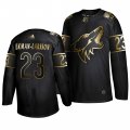 Wholesale Cheap Adidas Coyotes #23 Oliver Ekman-Larsson Men's 2019 Black Golden Edition Authentic Stitched NHL Jersey
