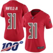 Wholesale Cheap Nike Buccaneers #31 Antoine Winfield Jr. Red Women's Stitched NFL Limited Rush 100th Season Jersey