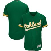 Wholesale Cheap Men's Oakland Athletics Blank Majestic Kelly Green Alternate Flex Base Authentic Collection Team Jersey
