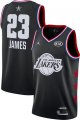 Wholesale Cheap Jordan Men's 2019 NBA All-Star Game #23 LeBron James Black Dri-FIT Swingman Jersey