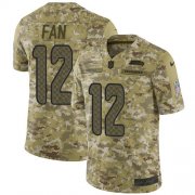 Wholesale Cheap Nike Seahawks #12 Fan Camo Youth Stitched NFL Limited 2018 Salute to Service Jersey
