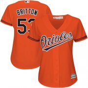 Wholesale Cheap Orioles #53 Zach Britton Orange Alternate Women's Stitched MLB Jersey