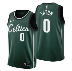 Wholesale Cheap Men\'s Boston Celtics #0 Jayson Tatum 2022-23 Green City Edition Stitched Jersey