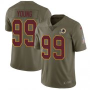 Wholesale Cheap Nike Redskins #99 Chase Young Olive Men's Stitched NFL Limited 2017 Salute To Service Jersey