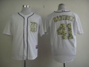 Wholesale Cheap Tigers #41 Victor Martinez White USMC Cool Base Stitched MLB Jersey