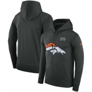 Wholesale Cheap NFL Men's Denver Broncos Nike Anthracite Crucial Catch Performance Pullover Hoodie