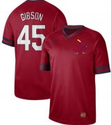 Wholesale Cheap Nike Cardinals #45 Bob Gibson Red Authentic Cooperstown Collection Stitched MLB Jersey
