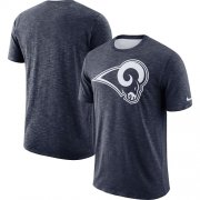Wholesale Cheap Men's Los Angeles Rams Nike Navy Sideline Cotton Slub Performance T-Shirt