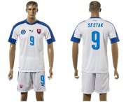 Wholesale Cheap Slovakia #9 Sestak Home Soccer Country Jersey