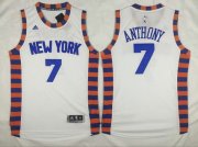 Wholesale Cheap Men's New York Knicks #7 Carmelo Anthony Revolution 30 Swingman 2015-16 White Jersey