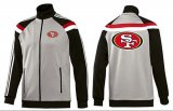 Wholesale Cheap NFL San Francisco 49ers Team Logo Jacket Grey