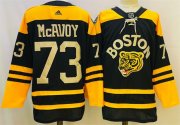 Wholesale Cheap Men's Boston Bruins #73 Charlie McAvoy Black Classic Primegreen Stitched Jersey