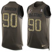 Wholesale Cheap Nike Falcons #90 Marlon Davidson Green Men's Stitched NFL Limited Salute To Service Tank Top Jersey