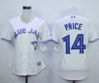 Wholesale Cheap Blue Jays #14 David Price White Home Women's Stitched MLB Jersey