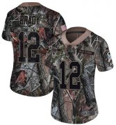 Wholesale Cheap Nike Patriots #12 Tom Brady Camo Women's Stitched NFL Limited Rush Realtree Jersey