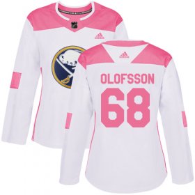 Wholesale Cheap Adidas Sabres #68 Victor Olofsson White/Pink Authentic Fashion Women\'s Stitched NHL Jersey