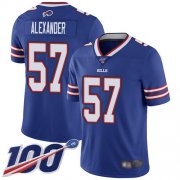 Wholesale Cheap Nike Bills #57 Lorenzo Alexander Royal Blue Team Color Men's Stitched NFL 100th Season Vapor Limited Jersey