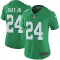 Wholesale Cheap Nike Eagles #24 Darius Slay Jr Green Women's Stitched NFL Limited Rush Jersey