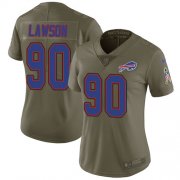 Wholesale Cheap Nike Bills #90 Shaq Lawson Olive Women's Stitched NFL Limited 2017 Salute to Service Jersey