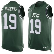 Wholesale Cheap Nike Jets #19 Andre Roberts Green Team Color Men's Stitched NFL Limited Tank Top Jersey