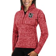 Wholesale Cheap Los Angeles Kings Antigua Women's Fortune 1/2-Zip Pullover Sweater Red