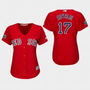 Wholesale Cheap Red Sox #17 Nathan Eovaldi Red Alternate 2018 World Series Women's Stitched MLB Jersey