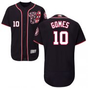 Wholesale Cheap Nationals #10 Yan Gomes Navy Blue Flexbase Authentic Collection Stitched MLB Jersey