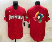 Wholesale Cheap Men's Dominican Republic Baseball 2023 Red World Big Logo With Patch Classic Stitched Jerseys
