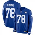 Wholesale Cheap Nike Giants #78 Andrew Thomas Royal Blue Team Color Youth Stitched NFL Limited Therma Long Sleeve Jersey