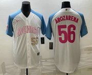 Wholesale Cheap Men's Mexico Baseball #56 Randy Arozarena Number 2023 White Blue World Classic Stitched Jersey10