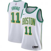 Wholesale Cheap Men's Boston Celtics #11 Kyrie Irving Nike White 2018-19 Swingman Jersey - City Edition