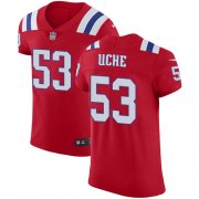 Wholesale Cheap Nike Patriots #53 Josh Uche Red Alternate Men's Stitched NFL New Elite Jersey