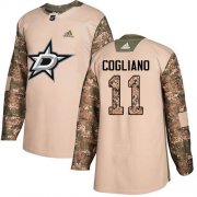 Cheap Adidas Stars #11 Andrew Cogliano Camo Authentic 2017 Veterans Day Youth Stitched NHL Jersey