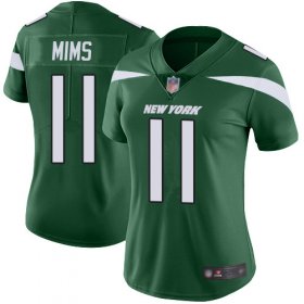 Wholesale Cheap Nike Jets #11 Denzel Mim Green Team Color Women\'s Stitched NFL Vapor Untouchable Limited Jersey