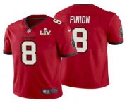 Wholesale Cheap Men's Tampa Bay Buccaneers #8 Bradley Pinion Red 2021 Super Bowl LV Limited Stitched NFL Jersey