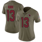 Wholesale Cheap Nike Cardinals #13 Christian Kirk Olive Women's Stitched NFL Limited 2017 Salute to Service Jersey