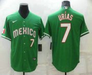 Wholesale Cheap Men's Mexico Baseball #7 Julio Urias Number Green 2023 World Baseball Classic Stitched Jersey
