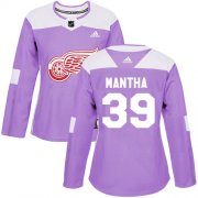 Wholesale Cheap Adidas Red Wings #39 Anthony Mantha Purple Authentic Fights Cancer Women's Stitched NHL Jersey