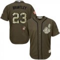 Wholesale Cheap Indians #23 Michael Brantley Green Salute to Service Stitched Youth MLB Jersey