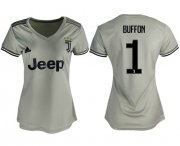 Wholesale Cheap Women's Juventus #1 Buffon Away Soccer Club Jersey