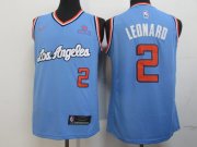 Wholesale Cheap Clippers 2 Kawhi Leonard Light Blue Nike Swingman Jersey