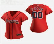 Wholesale Cheap Women's Custom Atlanta Braves 2020 Red Alternate Nike Jersey