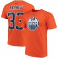 Wholesale Cheap Edmonton Oilers #33 Cam Talbot Reebok Name & Number T-Shirt Orange