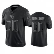 Wholesale Cheap Men's Tennessee Titans Active Player Custom Black Reflective Limited Stitched Football Jersey