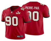 Wholesale Cheap Men's Tampa Bay Buccaneers #90 Jason Pierre-Paul Red 2021 Super Bowl LV Limited Stitched NFL Jersey