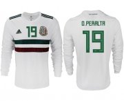Wholesale Cheap Mexico #19 O.Peralta Away Long Sleeves Soccer Country Jersey