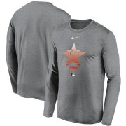 Wholesale Cheap Men's Houston Astros Nike Charcoal Authentic Collection Legend Performance Long Sleeve T-Shirt